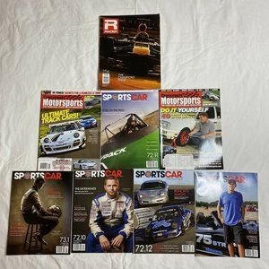 Lot of 8 Issues Sports Car, Racer, Car Magazines